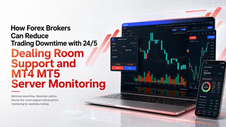 Read more about the article How Forex Brokers Can Reduce Trading Downtime with 24/5 Dealing Room Support and MT4 MT5 Server Monitoring